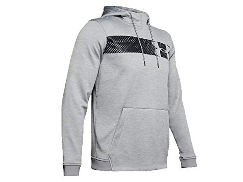 Image of Under Armour Men's Armour Fleece Pullover Hoodie Bar Logo Graphic