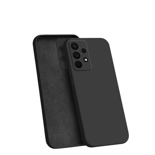 ZEGESilicone Protective Case Cover designed for Samsung Galaxy A52 / A52s Soft Liquid Rubber Gel Matte Finish - BLACK