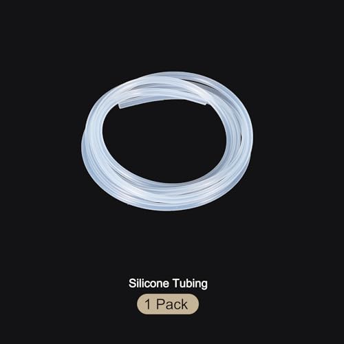 Image of 3.3ft 1 /32 inch ID x 1 /8 inch OD Silicone Tubing Clear 1mm x 3mm Industrial Plastic Tubing Pure Silicone Hoses for Pump Siphoning Draining Irrigation Brewing