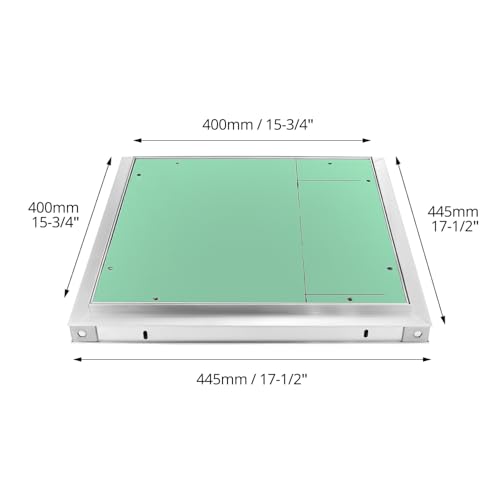 QWORK® revisionsklappe trockenbau 40 x 40 cm, aluminium-rahmen trockenbau gipskarton 12.5mm