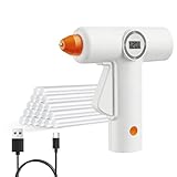 Tendak Cordless Hot Glue Gun with 20 Glue Sticks, Fast Preheating & Rechargeable Hot Melt with LED Display and Battery Indicator Light, Mini Glue Gun for School Crafts DIY Arts and Quick Home Repairs