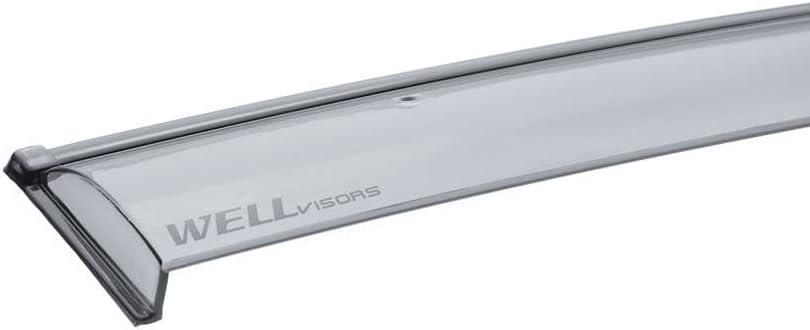 WellVisors Window Visors Wind Deflectors Compatible with Chevrolet Chevy 2015-2022 Trax with Black Trim Rain Guards 3-847CH011