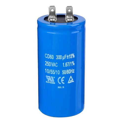 ZOWZEA 300uF/MFD CD60 Motor Start Capacitor 250VAC 50/60Hz for Electric Motor Starting