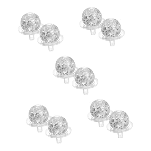 BESPORTBLE 5ensembles Boules Verre pour Fontaine Décorative Intérieure Décorations Verre Cracked Bubble pour Maison Bureau Et Espace Commercial Boules Et Supports