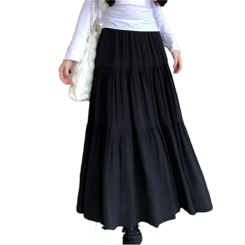 Generic Women Summer Loose Long Skirts for A Line Cake Skirt Woman Fashion Midi Skirt Ladies