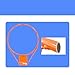 Vaveren 18 inch Basketball Rim Repair Breakaway Portable Accessories Hanging Basketball Hoop Replacement for Park Repairing Home Yard, Orange