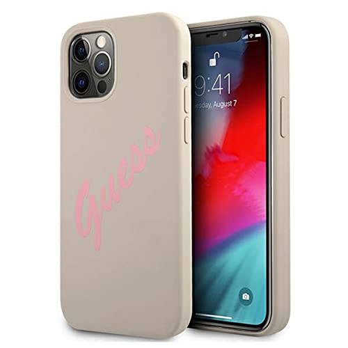 Guess Hardcase Coque de Protection Vintage en Silicone pour GUHCP12LLSVSGP iPhone 12 Pro Max 6,7" Gris/Rose
