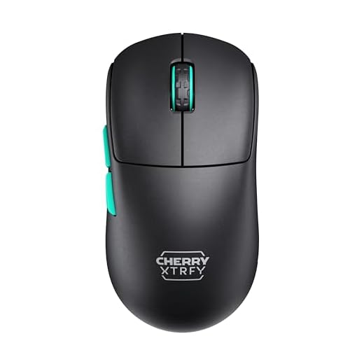 CHERRY XTRFY M68 Wireless, Ultraleichte Kabellose Gaming-Maus, 2,4 GHz Funk, Optimiert für esports, Symmetrische Form mit Besonders Niedriger Front, Schwarz