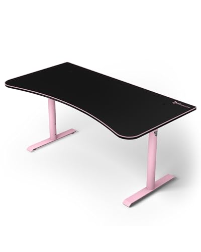 Image of Arozzi Arena Ultrawide Curved Gaming Desk Pink