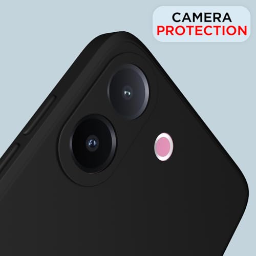 Image of Outlouders Back Cover for Vivo V60e 5G / Vivo V60 5G | Camera Protection | Durable Soft Matte Silicone Bumper Case (Black)