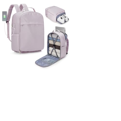Weplan Mochila Viaje Cabina Avion 45x36x20 Easyjet Mochila De Viaje 40x20x25 Ryanair Mochilas Bolsa De Cabina Para Mujer Mochila Cabina Impermeable Mochila Portatil Con Cable Usb,Morado Weplan Mochila Viaje Cabina Avion 45x36x20 Easyjet Mochila De Viaje 40x20x25 Ryanair Mochilas Bolsa De Cabina Para Mujer Mochila Cabina Impermeable Mochila Portatil Con Cable Usb,Morado
