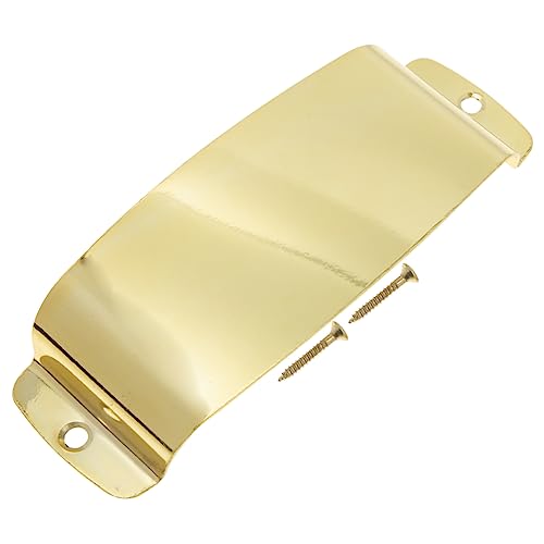 Toddmomy Metal Bridge Cover Bass Guitar Pickup Cover Bass Pickup Replacement Bass Bridge Cover Professional Pickup Cover Protective Cover Bass Cover Guitar Parts Guitar Bridge Cover Golden