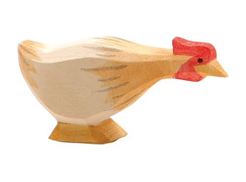 Poulet ocre long Ostheimer pour animer la mini ferme en bois de vos enfants