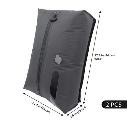 Sac de compression sous vide gris avec fenêtre de contrôle