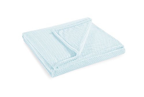 DecoKing Kuscheldecke 70x150 cm hellblau Decke Microfaser Wohndecke Tagesdecke Fleece weich sanft kuschelig skandinavischer Stil hellblau Henry
