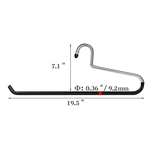 VASLIM Extra-Wide Drapery Hangers Blanket Hangers Heavy Duty Black Vinyl Coated Nonslip - Holds Up to 40 Lbs - Great for Quilts, Comforters, Table Cloths, Bedding, Towels, Rugs (8 Pack) by VASLIM - Used condition - Image 4