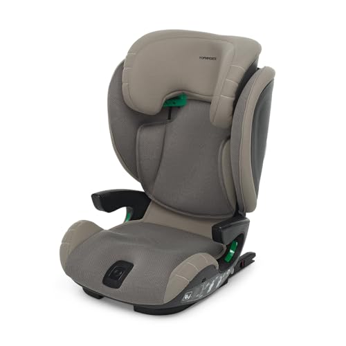 Foppapedretti Seggiolino Auto Skill I-Size, per bambini da 100 a 150 cm di altezza, 3-12 anni, conforme ECE R129, Fissaggio Dualfix (Isofix e non), Protezione Impatti Laterali, Desert
