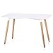 Homede Stół Kuchenny 120x60 cm Płyta MDF Drewniany Prostokątny Biały Elle