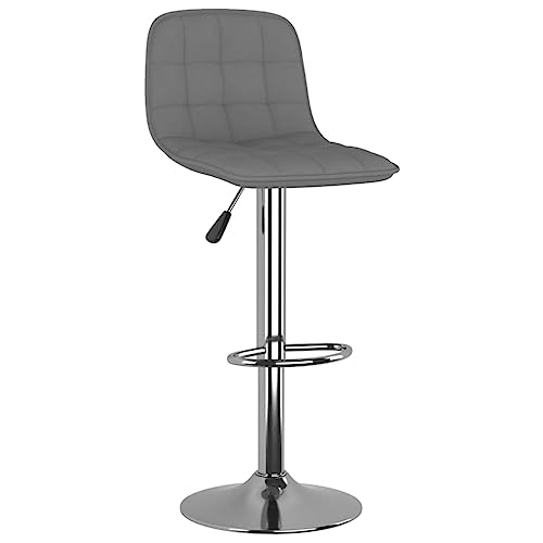 Tabourets de bar gris clair Mangloder pivotants réglables en hauteur pour cuisine