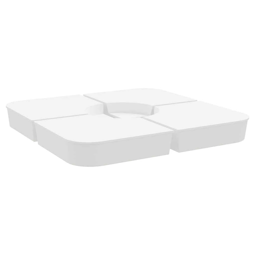 Soporte para sombrilla de 4 piezas, para base en cruz, peso total de 100 kg, relleno de arena, soporte para sombrilla de polipropileno, antracita, 100 x 100 x 11 cm, base estable para jardín y