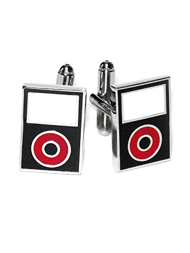 Mancornas Hombre Plateadas con Diseño Reproductor MP3 miniatura 1