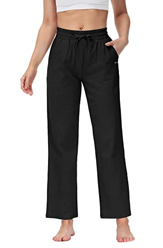 Pantalon de yoga en coton pour femme Joggers de sport avec poches Butrends