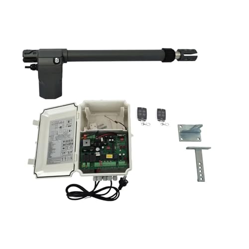 EDEDE Motor Puerta Corredera, Equipos automáticos 400KGS del Motor del abrelatas de la Puerta de oscilación por Hoja for la Sola Puerta de oscilación(Set1 2 remotes)