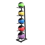 GYHPD Medicine Ball Rack, Medicine Ball Storage, Adjustable Medicine Ball Storage Tree, Holds 5 Balls for Strength Training, Holds Balls up to 11" Diameter for Home Gym