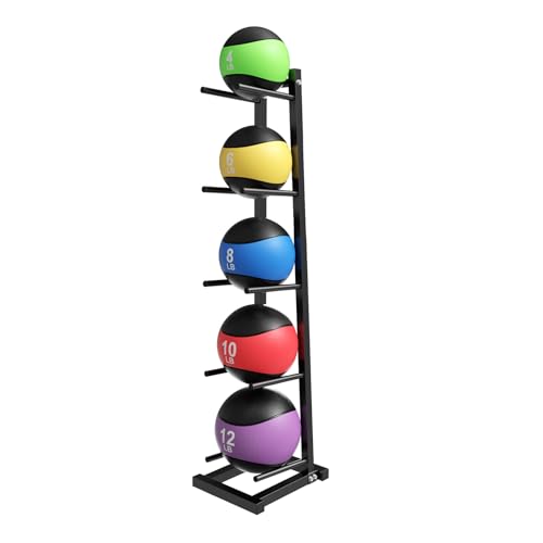 GYHPD Medicine Ball Rack, Medicine Ball Storage, Adjustable Medicine Ball