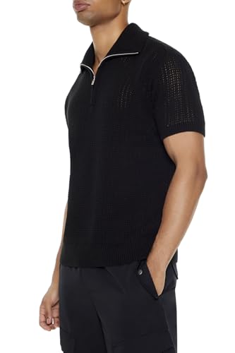 Forever 21 Mens Sweater-Knit Half-Zip Shirt4