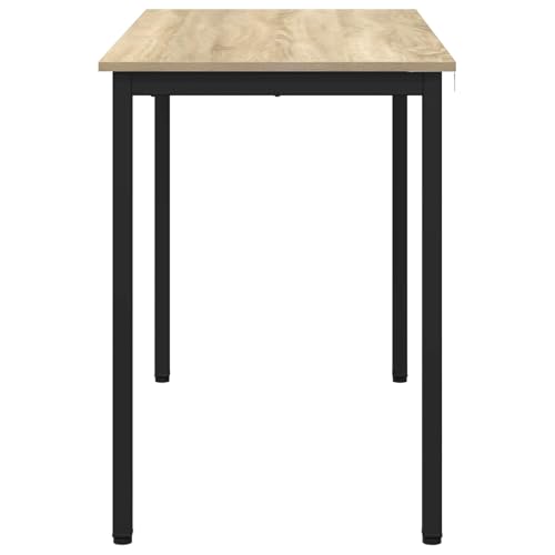 Table à manger durable facile à nettoyer avec cadre stable en métal 110 cm