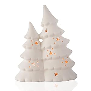 Ww Style Weihnachtsbaum Teelichthalter Keramik Cremeweiß