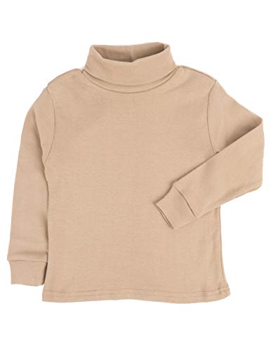 Image of Leveret Girls Boys & Toddler Solid Turtleneck 100% Cotton Kids Shirt (2 Toddler-14 Years) Variety of Colors