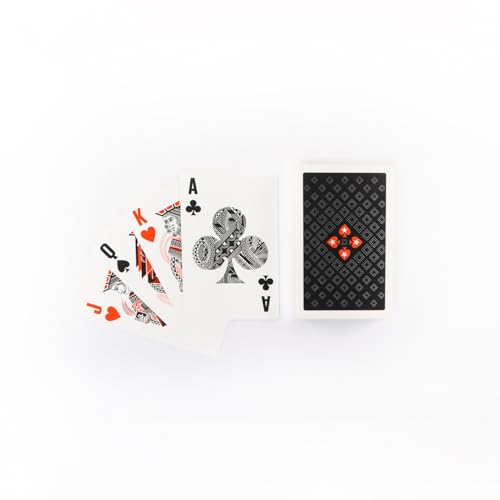 Black Diamond Fade Spielkartendeck - 100% Plastik-Pokerkarten mit zweifarbigen Farben - Langlebig und wasserdicht - Premium-Deck für Texas Hold'em, Heimspiele und Sammler – Bild 8