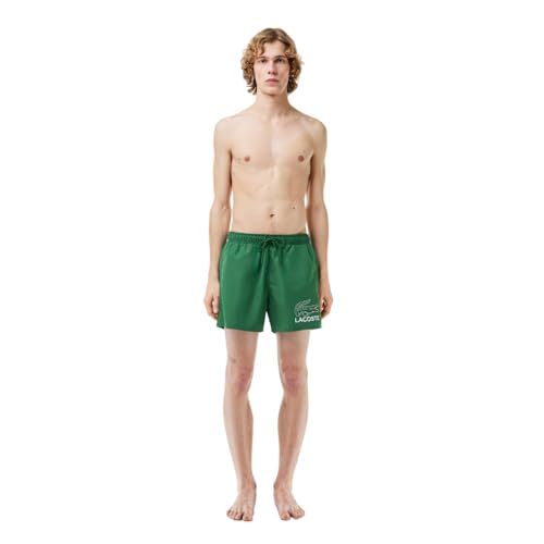 Image of Lacoste Men's Croc Print Swim Trunks