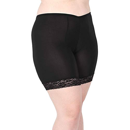 Undersummers Fusion High Waist Slip Short, Thigh Anti Chafing Shorts Women, Slip Shorts for Women Under Dress, Undergarments for dresses, 7” (XL, Black)