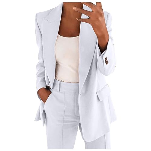 Tailleur Donna Eleganti Pantaloni e Giacca da Cerimonia Curvy Blazer