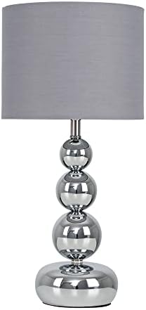 1970's Vintage MCM Chrome Stacked Ball Table Lamp - Canada
