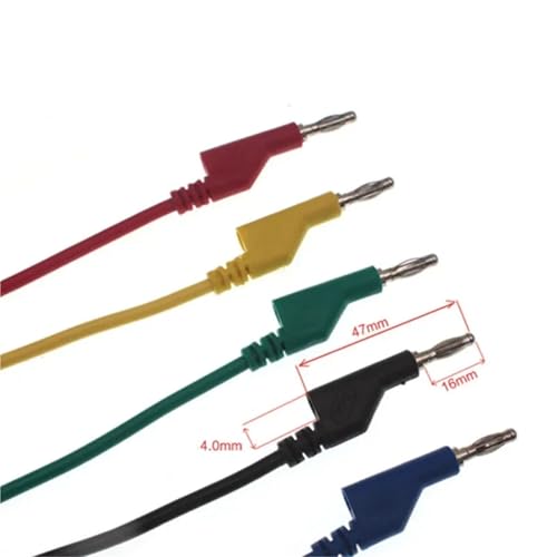 Câble banane 4mm double extrémité en silicone souple pour test 1m - 2
