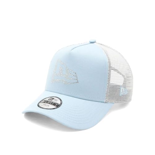 [�j���[�G��] newera �L�b�Y ���b�V���L���b�v Youth 9FORTY A-Frame Trucker 14666046 NER33K1806 ���C�g�u���[ Rhinestone Flag Logo ONSPOTZ�ʒ� ���̎q �q�� �X�q �L���E