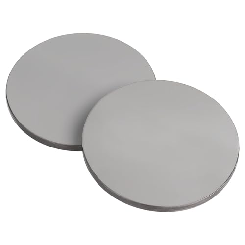 Image of Steel Metal Plate 1 /8 inch x 2 inch Diameter Disk 2 Pcs A36 Weldable Steel Sheet Base Round Plate for Construction (2 in, 2 Pcs)