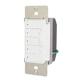 Eaton RFWC5AW ASPIRE RF Wall Mount 5-Scene LED Keypad, 120-volt, Alpine White Finish