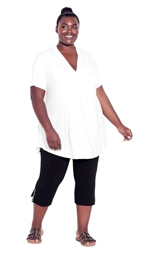 Avenue Women's Plus Size Capri Sstretch H Sl