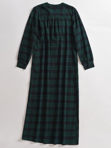 Esenchel Women's Warm Flannel Nightgown Long Cotton Night Gowns2