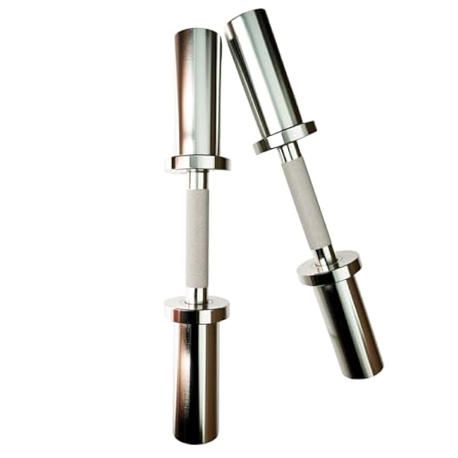 qibylift Olympic Dumbbell Handles Loadable Dumbell Bar Fit 2 Inch Weight Plates Ideal For Home Gym Strength Training Dumbbell Bars Set Of 2
