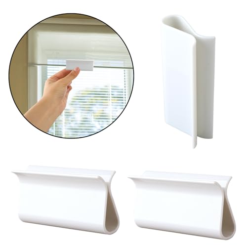 Salbsever 597151_1_EECJYWBM 4 Pcs Shade Pulls For Roller, Shades Window Shade Pulls Plastic Hem Grip R Type Lifting Clamp Pull Down Shades Blinds Roller Shade Hardware thumb #5