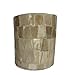 Vaso in Vetro con Mosaico Colorato | Decorazioni in Vetro Artistico | Multicolore per Arredo Casa (Beige, Piccolo H:8,7 Diam bocca:7,7 base:7,4) immagine