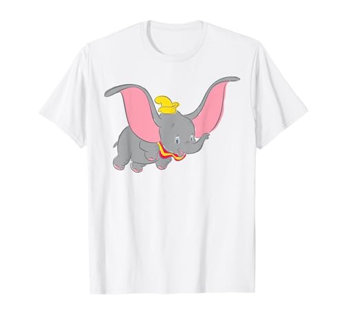 T-shirt Dumbo Disney volant en coton pour enfant et adulte