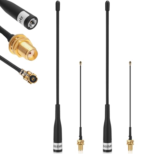 Antenne LoRa 868 MHz 10 dBi omnidirectionnelle Meshtastic type soft whip de 40 cm lot de 2