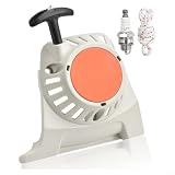 Crabop Recoil Starter Assembly 4180 190 4002 per FS90 FS91 FS110 FS111, kit di avviamento a strappo in plastica con scintilla e corda per riparazione decespugliatore da giardino